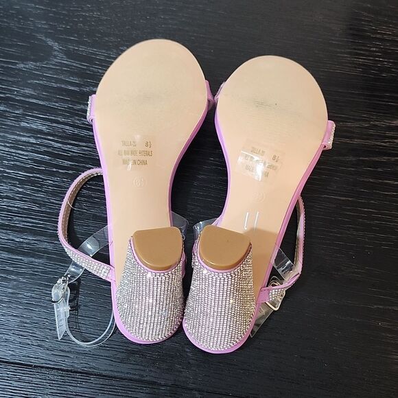 BRAND NEW KAYLEEN RHINESTONE STRAP&HEEL SANDALS - Picture 13 of 16